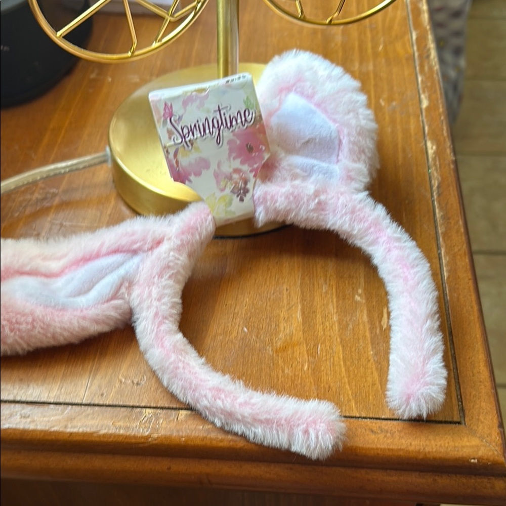 Pink Fuzzy Cat Ear Headband